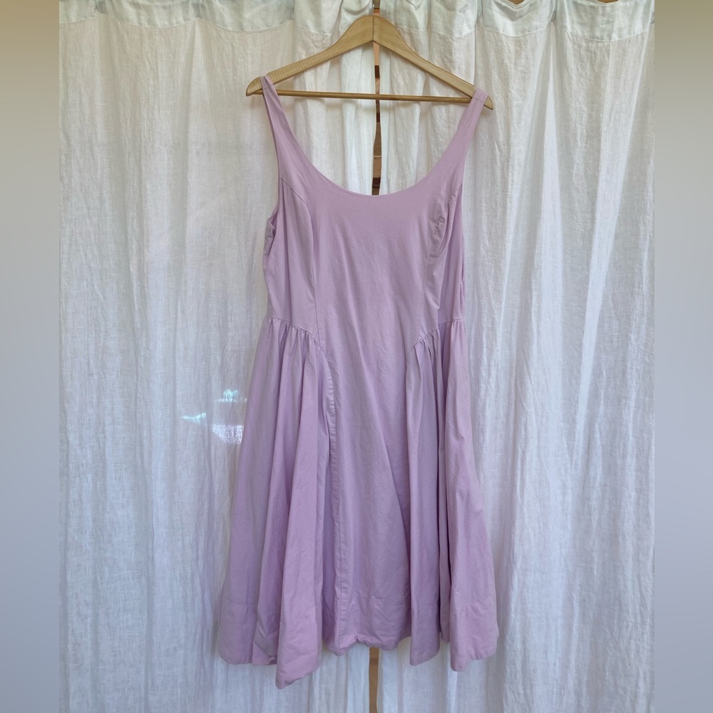 Anthropologie Sleeveless Scoop-Neck Basque-Waist Midi Dress - Picture 3 of 5